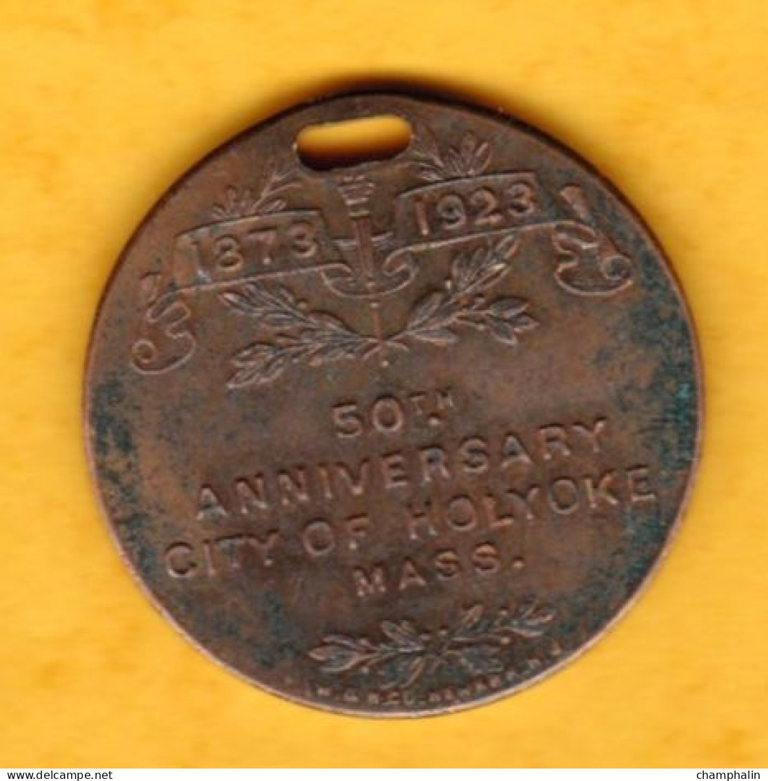 USA - Jeton - 50th Anniversary City Of Holyoke (Massachusetts) 1873-1923 - Médaille - Andere & Zonder Classificatie