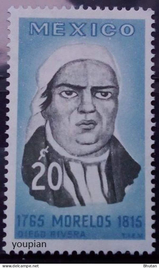 Mexico 1965, 100th Death Anniversary Of Jose Maria Morelos, MNH Single Stamp - Mexico