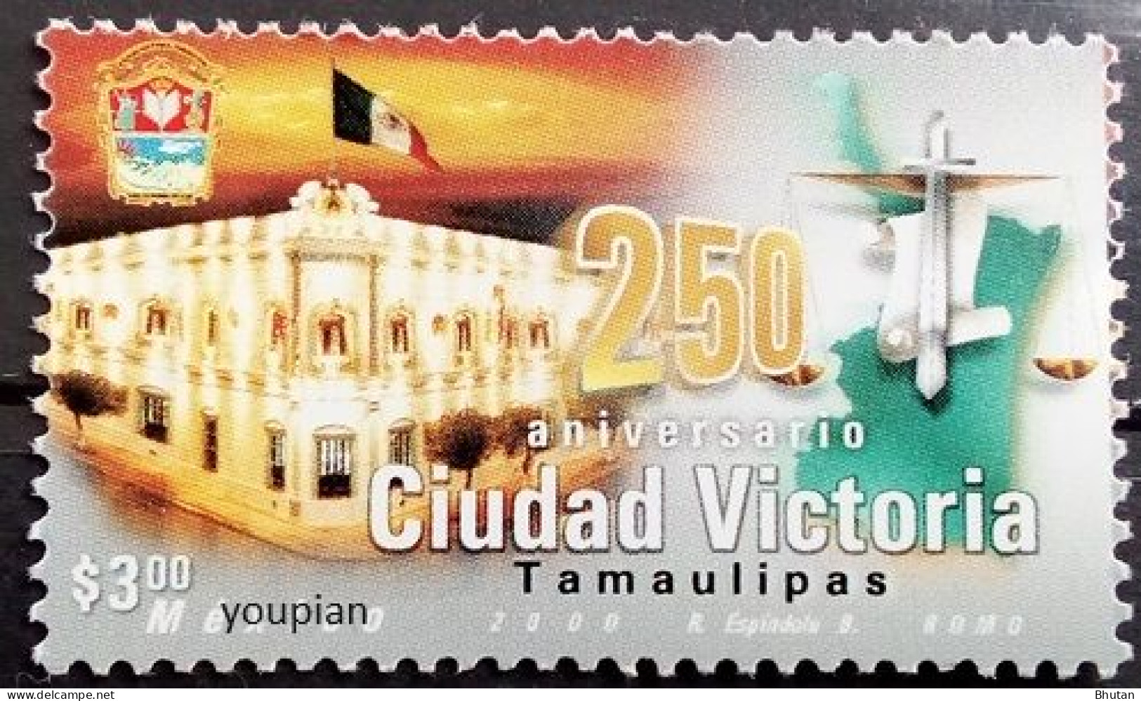 Mexico 2000, 250 Years Victoria City, MNH Single Stamp - Mexico