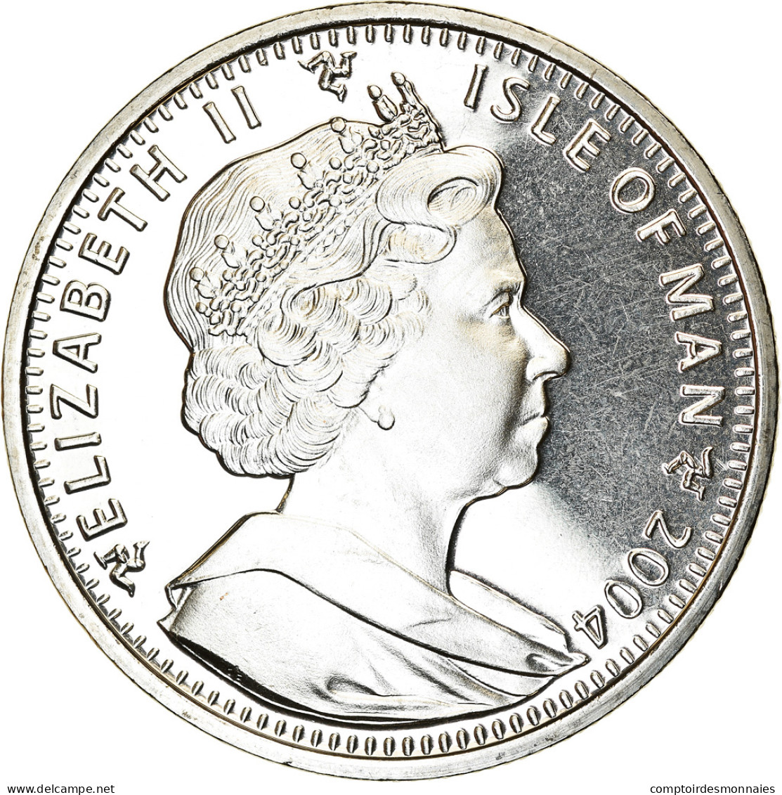 Monnaie, Isle Of Man, Elizabeth II, Crown, 2004, Pobjoy Mint, Ordre De La Rose - Île De  Man