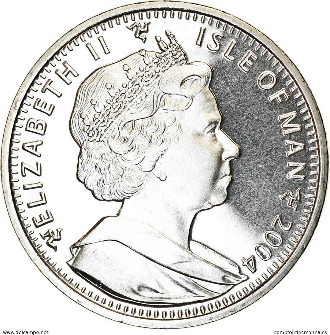 Monnaie, Isle Of Man, Elizabeth II, Crown, 2004, Pobjoy Mint, Ordre De La Rose - Eiland Man