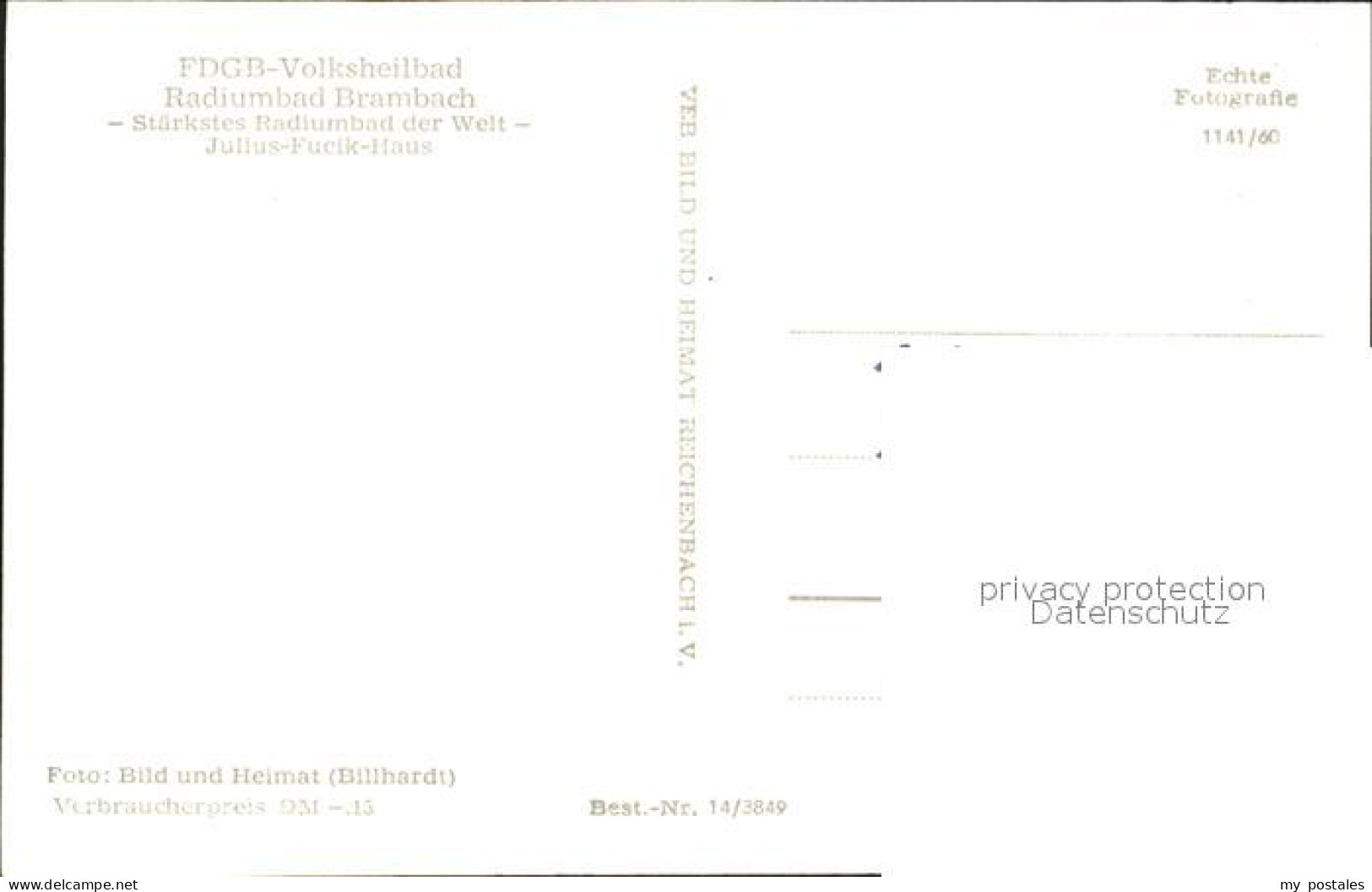 72246508 Bad Brambach FDGB Volksheilbad Radiumbad Bad Brambach - Bad Brambach