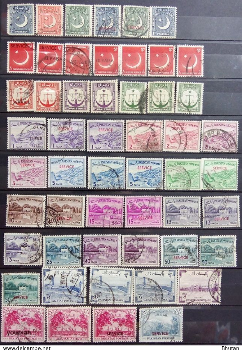 Pakistan 1948-1963, Different Issues, Cancelled Stamps Set - Pakistan