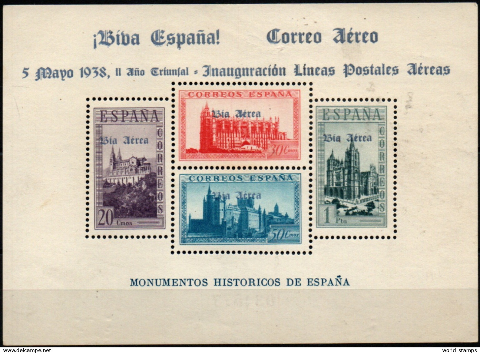 ESPAGNE 1938 * - Blocs & Hojas