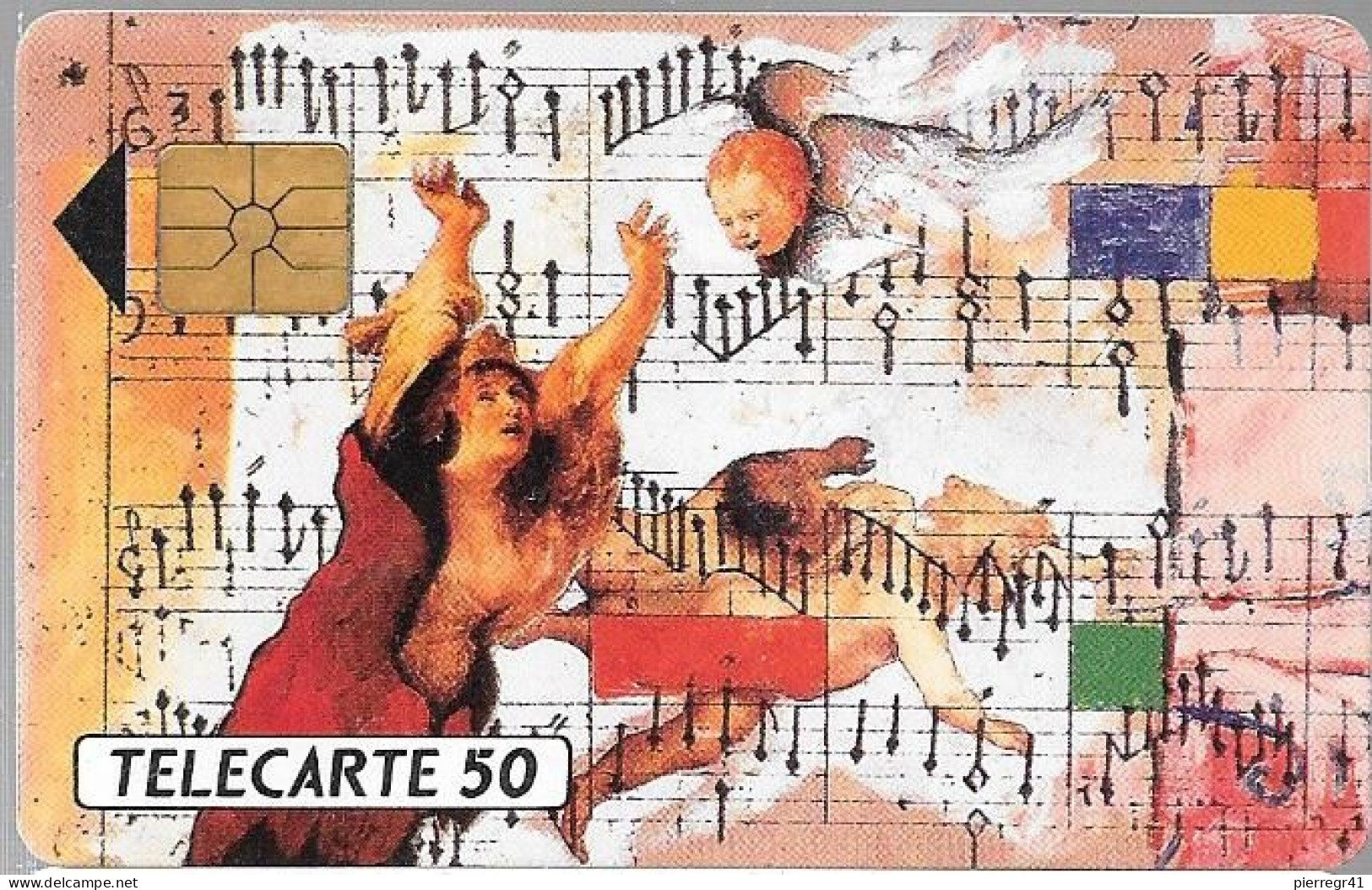 CARTE²°-PUBLIC-F181.686-50U-GEM-09/91-MUSIQUE BAROQUE-V°Série N°B1814A-4N°Gras1814-Utilisé-TBE/RARE - 1991