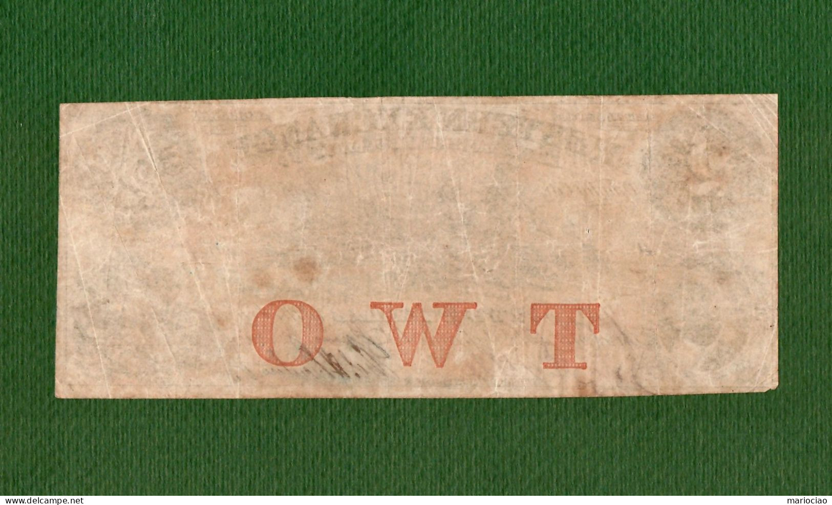 USA Note Western Exchange $2 Omaha City, NEBRASKA 1856 N.9180 ISSUED !!! - Autres & Non Classés