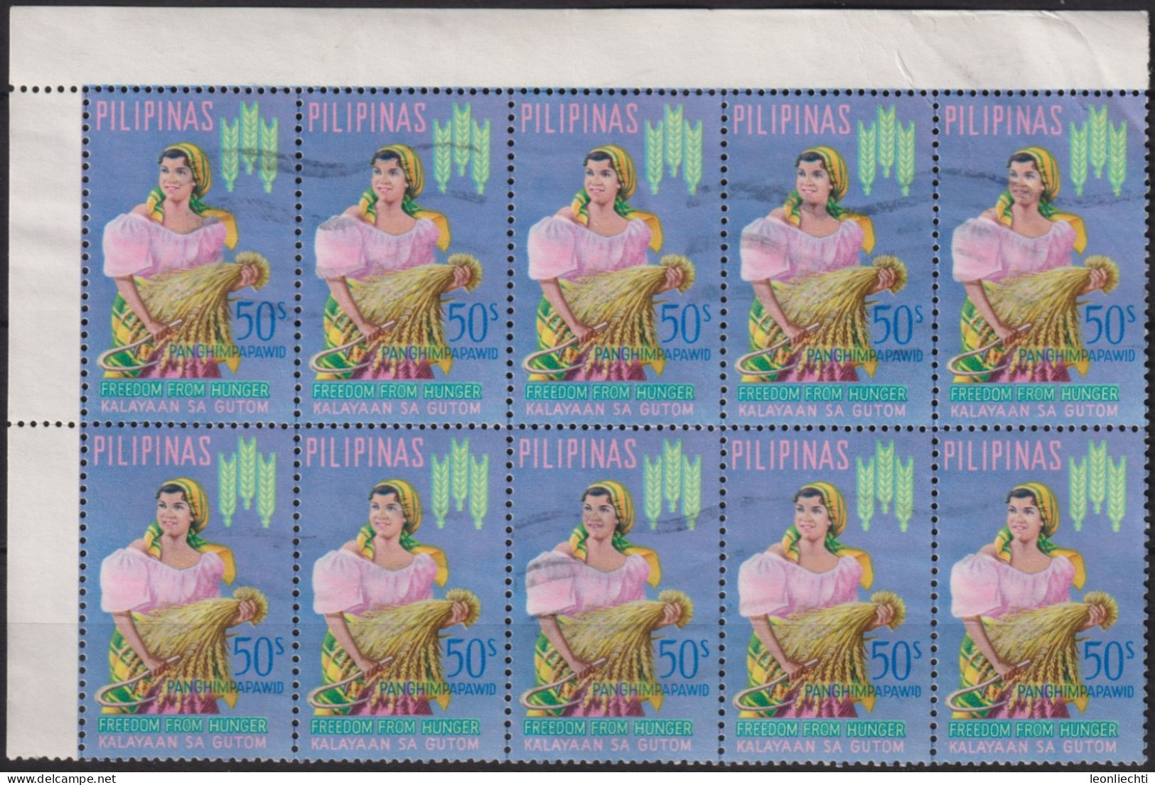 1963 Philipinen ° Mi:PH 743, Sn:PH C89, Yt:PH PA65, Sg:PH 958, Freedom From Hunger, Brot Für Die Welt - Philippines