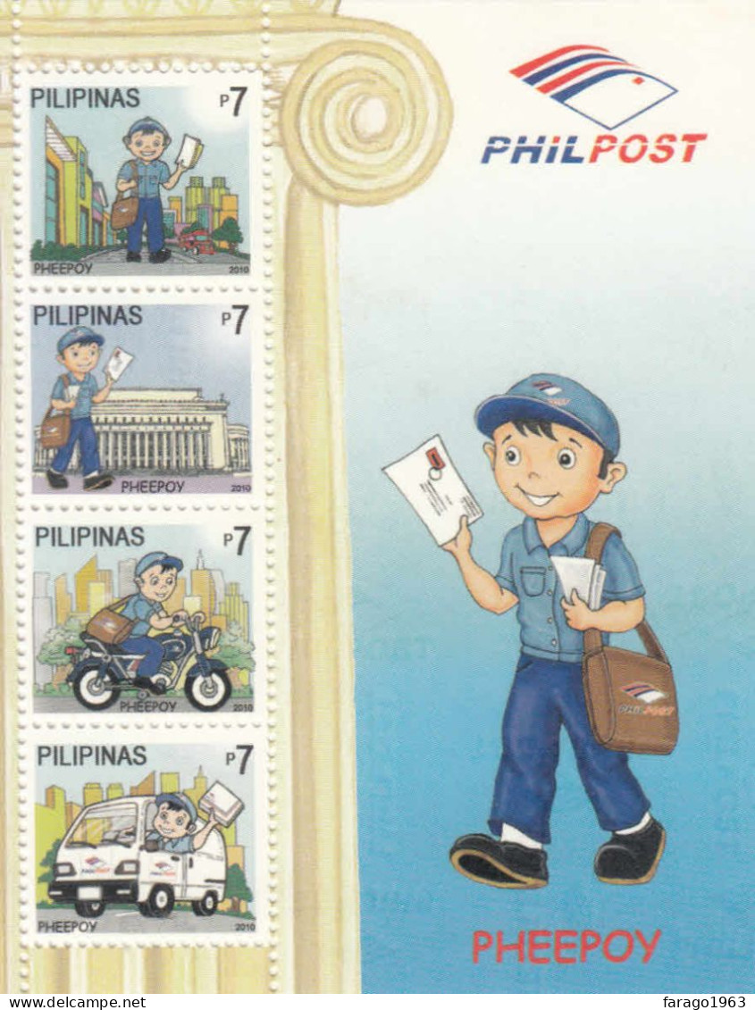 2010 Philippines Pheepoy Postal Transport Souvenir Sheet  MNH - Filippine