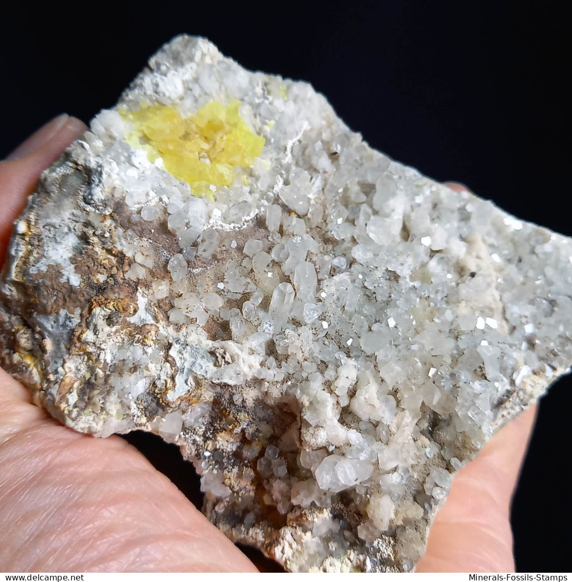#F58 Schöne COELESTIN Mit SCHWEFEL XX (Agrigento, Sizilien, Italien) - Mineralen