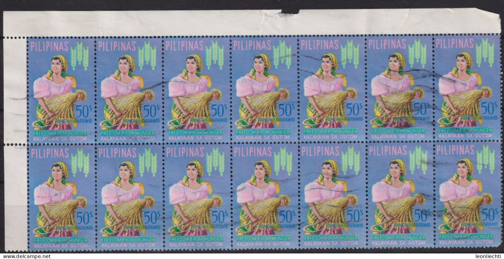 1963 Philipinen ° Mi:PH 743, Sn:PH C89, Yt:PH PA65, Sg:PH 958, Freedom From Hunger, Brot Für Die Welt - Philippines