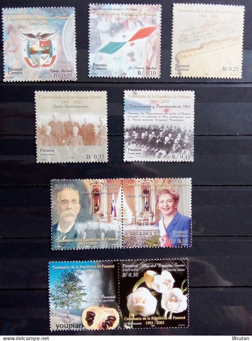 Panama 2003, 100 Years Of Independence, MNH Stamps Set - Panamá