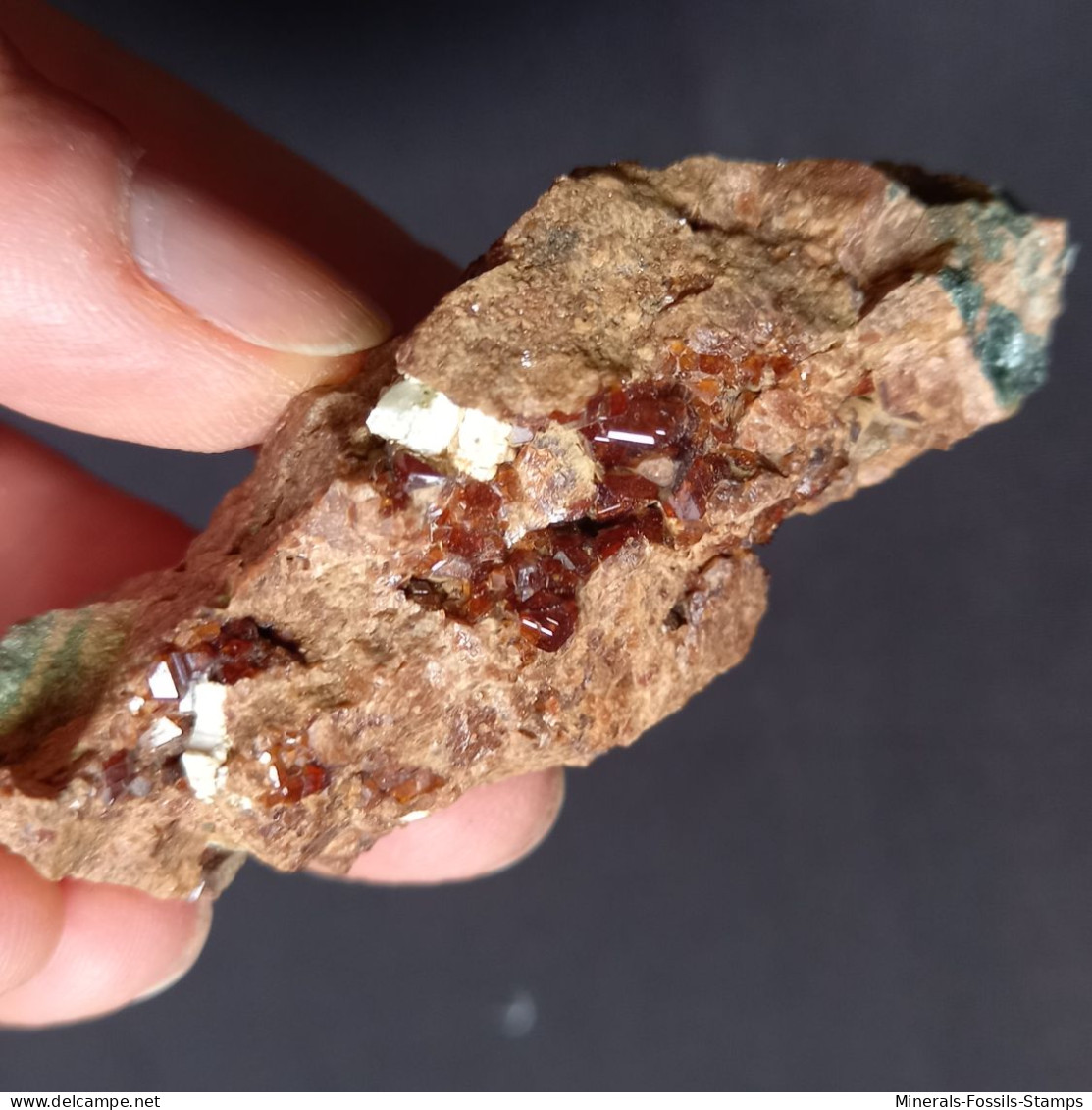 #G72 - Beautiful Garnet Var. HESSONITE Crystals (Gava Valley, Voltri, Genoa, Liguria, Italy) - Mineralien