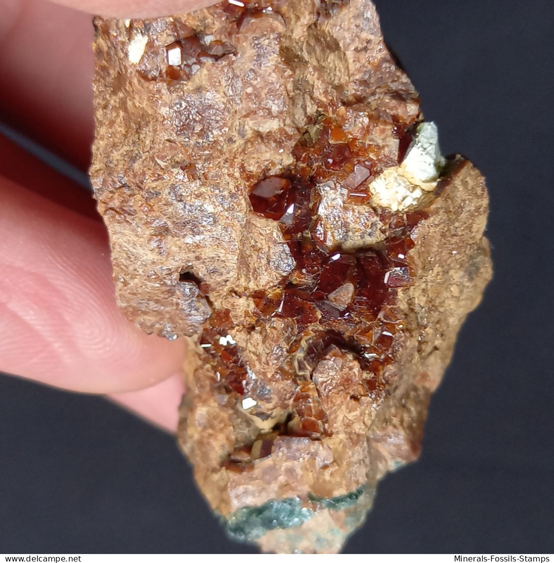 #G72 - Beautiful Garnet var. HESSONITE crystals (Gava Valley, Voltri, Genoa, Liguria, Italy)