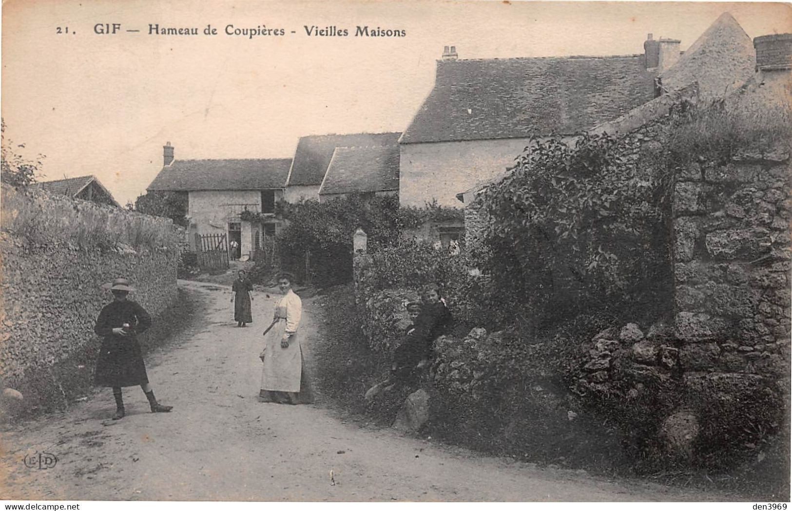 GIF-sur-Yvette (Essonne) - Hameau De Coupières - Vieilles Maisons - Voyagé 1911 (2 Scans) - Gif Sur Yvette