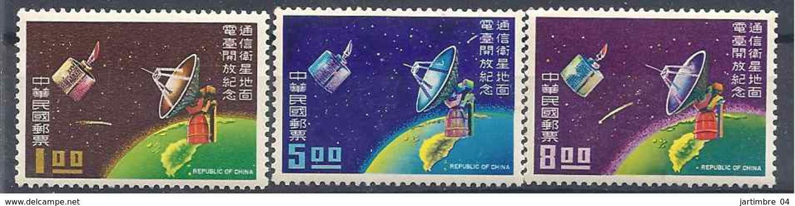 1969 FORMOSE- TAIWAN 682-84 ** Satellite, Terre - Ongebruikt