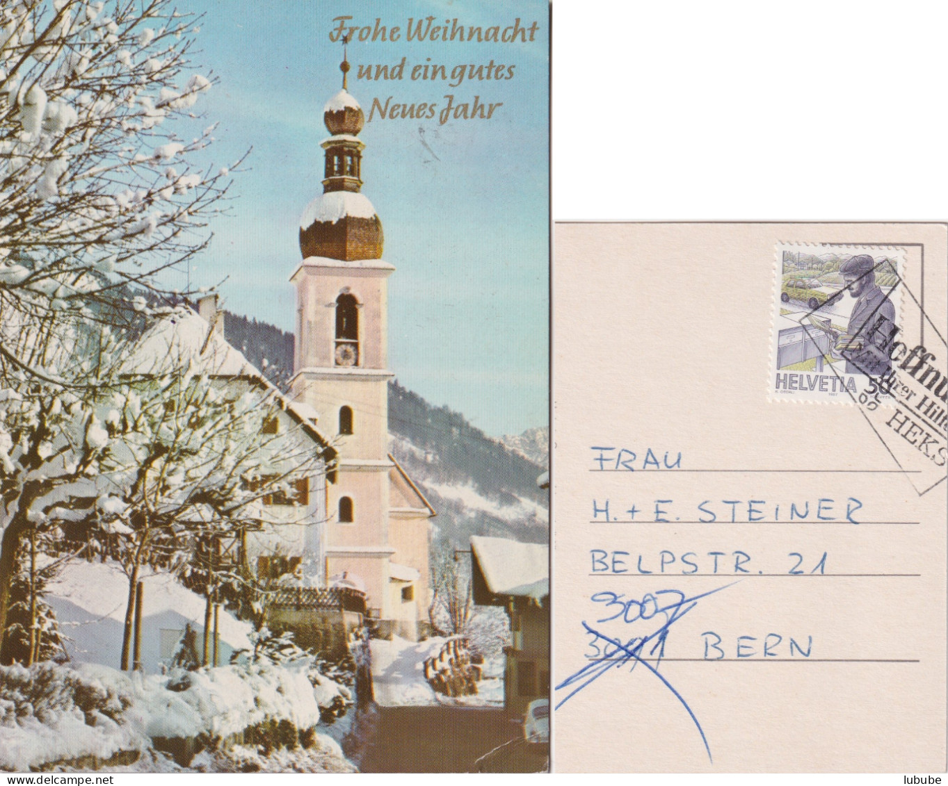 AK  "Frohe Weihnacht Und Ein Gutes Neues Jahr"  (verstempelt)    Ca. 1990 - Storia Postale