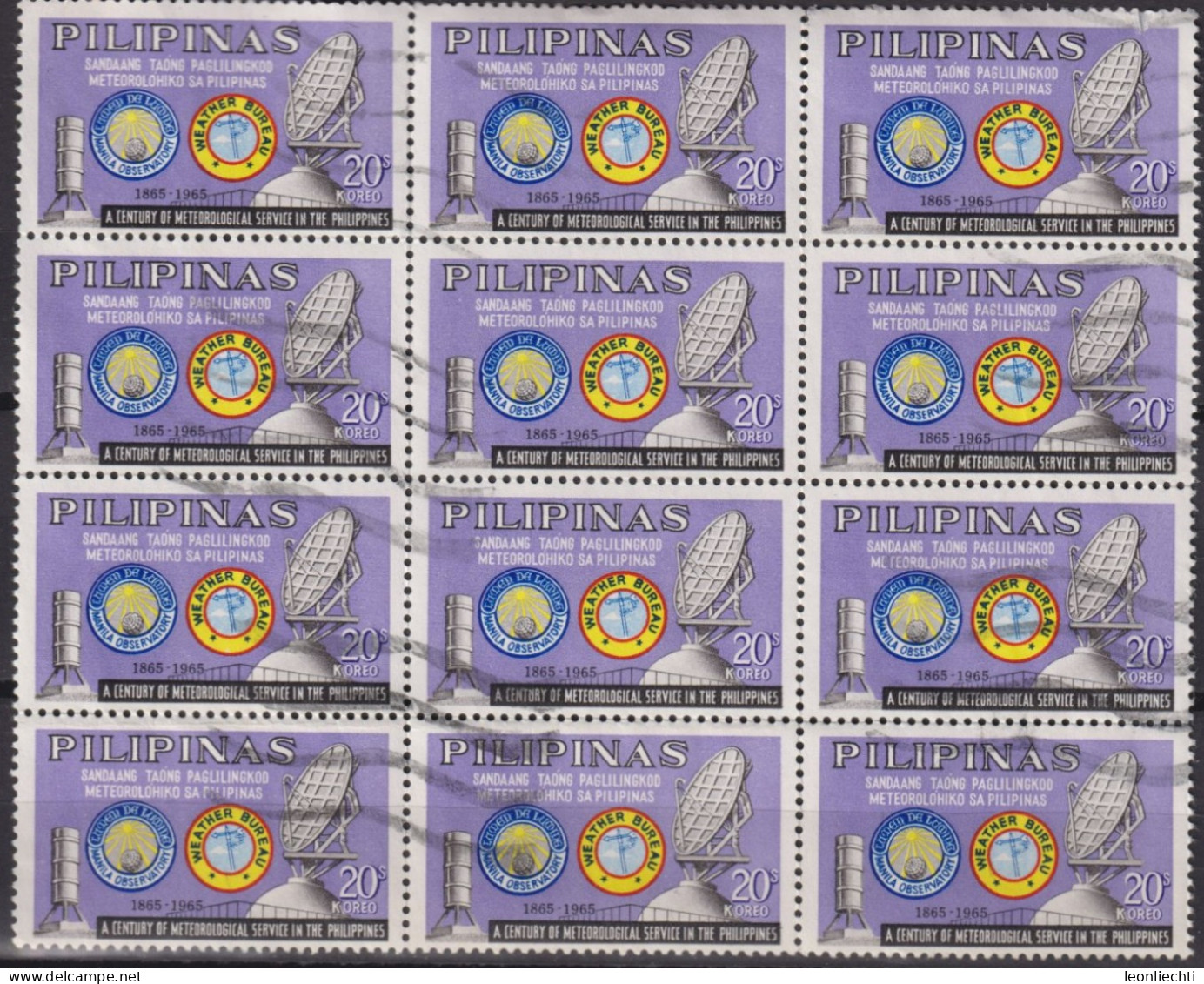 1965 Philipinen ° Mi:PH 772, Sn:PH 923, Yt:PH 615, Sg:PH 987, Emblems Of Manila Observatory And Weather Bureau - Philippines