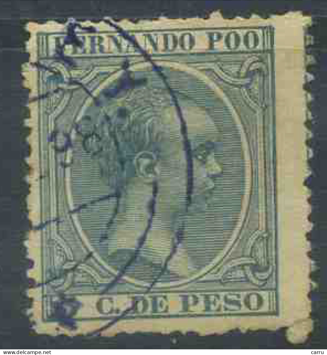 Elobey- Sello De Fernando Poo Matasellado En Elobey En 1898 - Annobon & Corisco