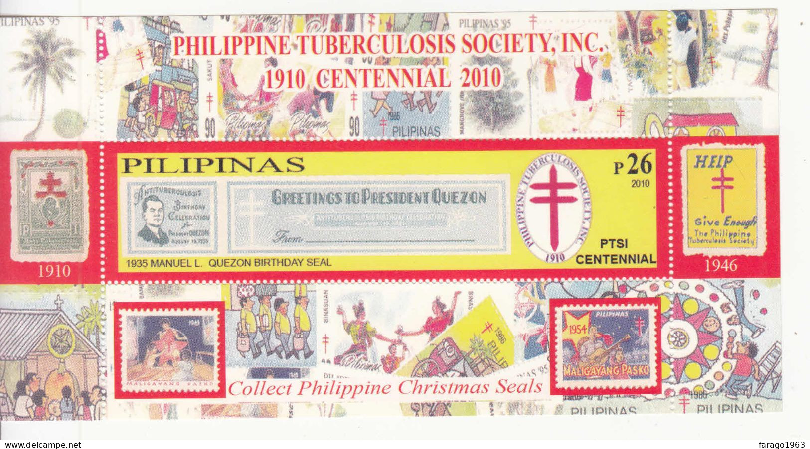 2010 Philippines Tuberculosis Society Health Souvenir Sheet  MNH - Philippines