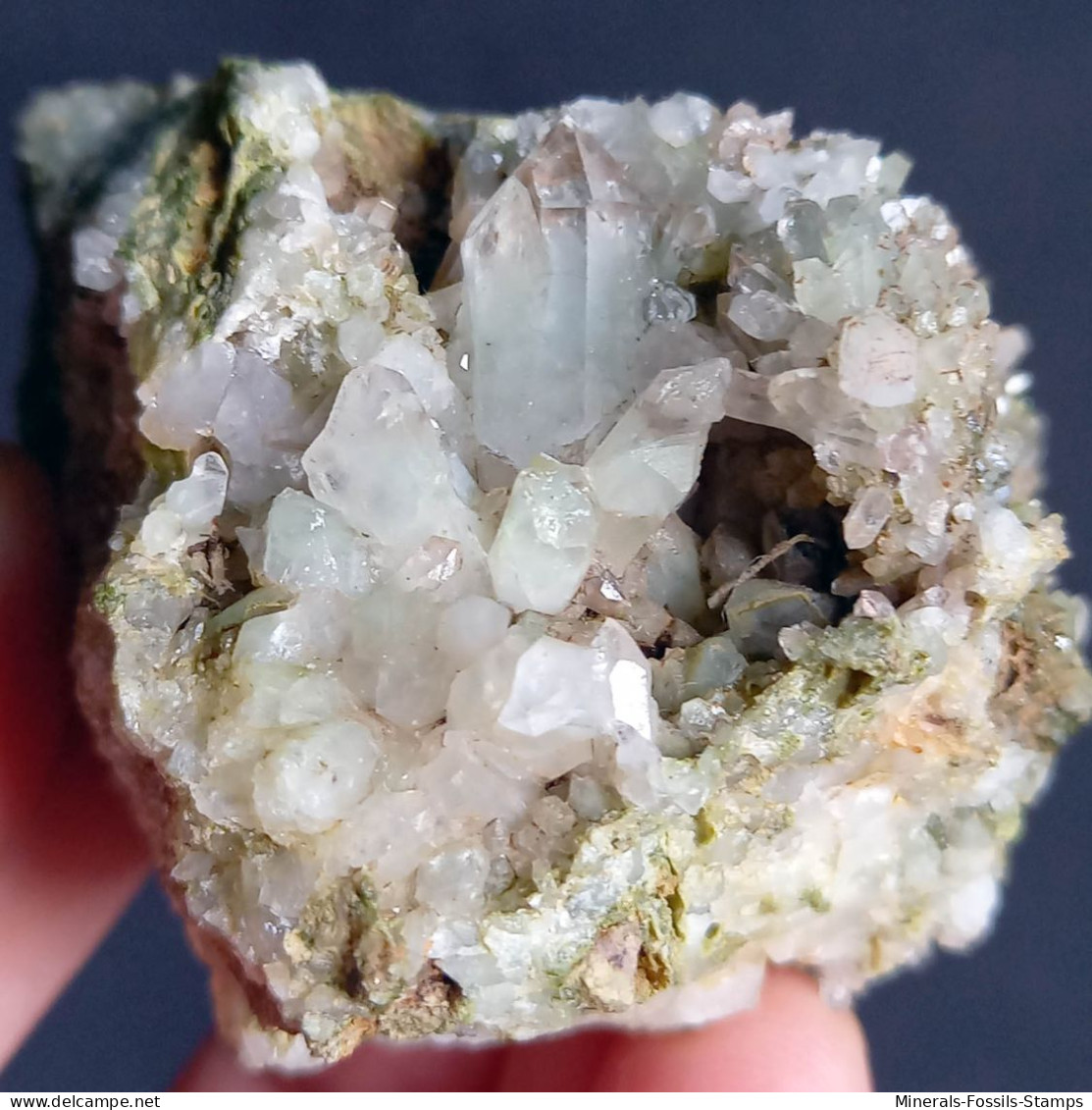 #G73 - Beaux Cristaux De QUARTZ Avec Micro Epidote (Mine Gambatesa, Val Graveglia, Ne, Gênes, Ligurie, Italie) - Mineralien