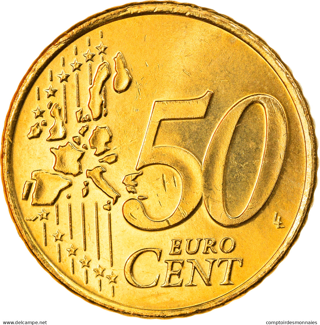 Pays-Bas, 50 Euro Cent, 1999, Utrecht, SPL, Laiton, KM:239 - Paises Bajos