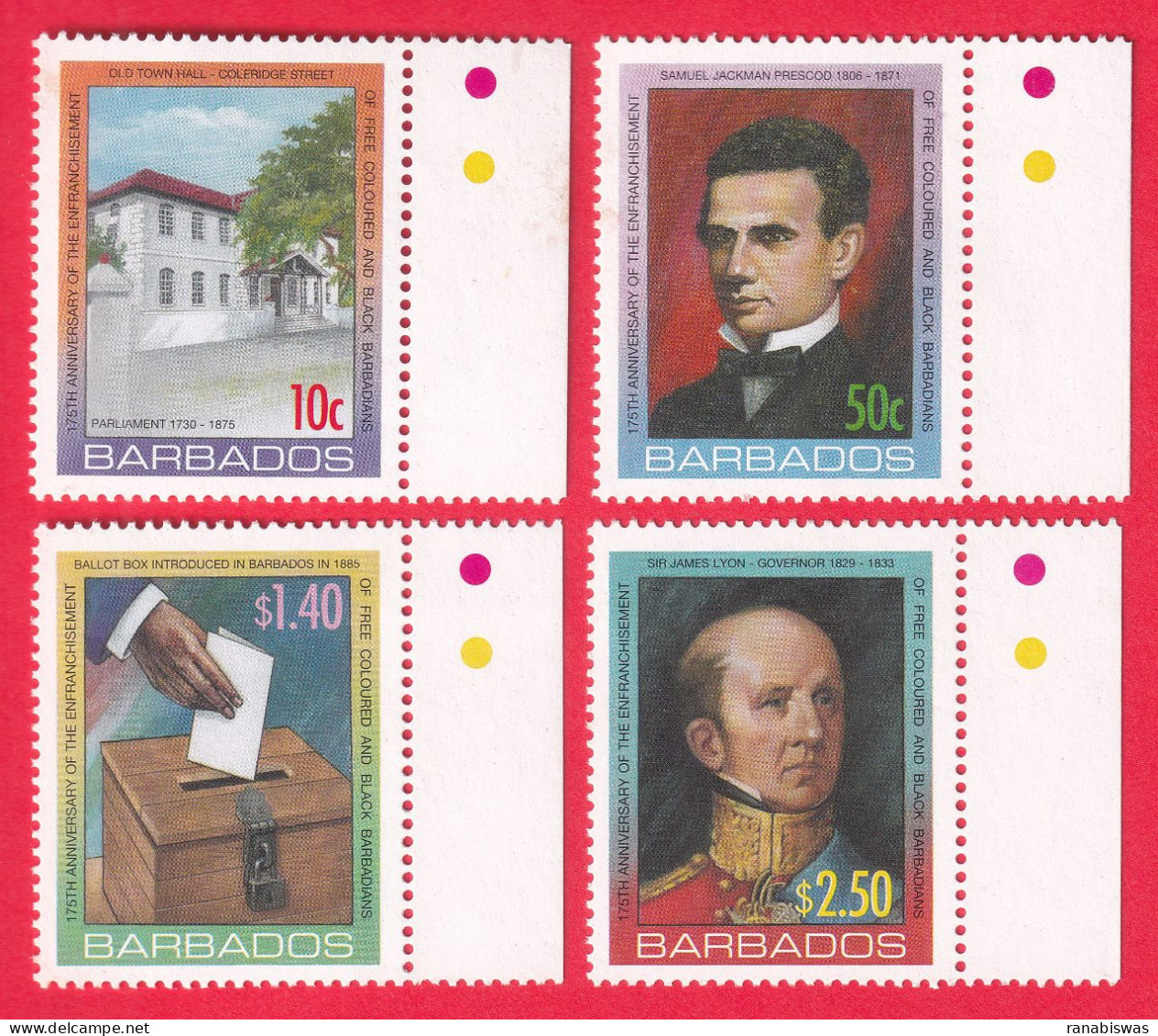 BARBADOS STAMPS, SET OF 4, ELECTION, MNH - Barbados (1966-...)