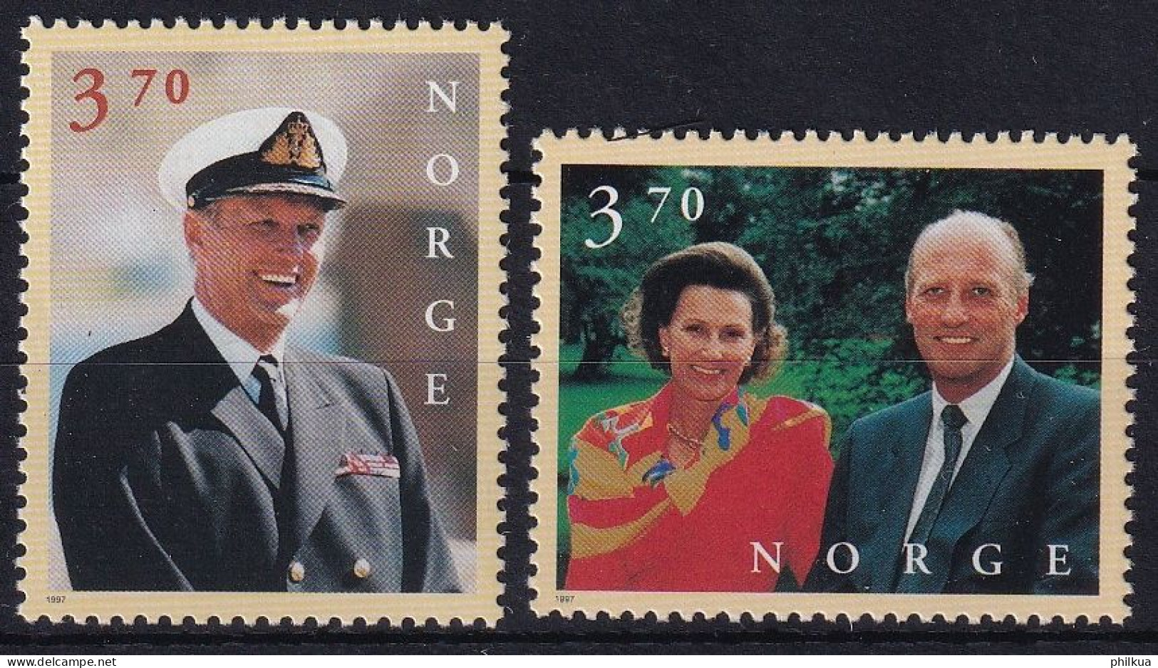 MiNr. 1244 - 1245 Norwegen 1997, 16. April. 60. Geburtstag Von König Harald V. Und Königin Sonja - Postfrisch/**/MNH - Neufs