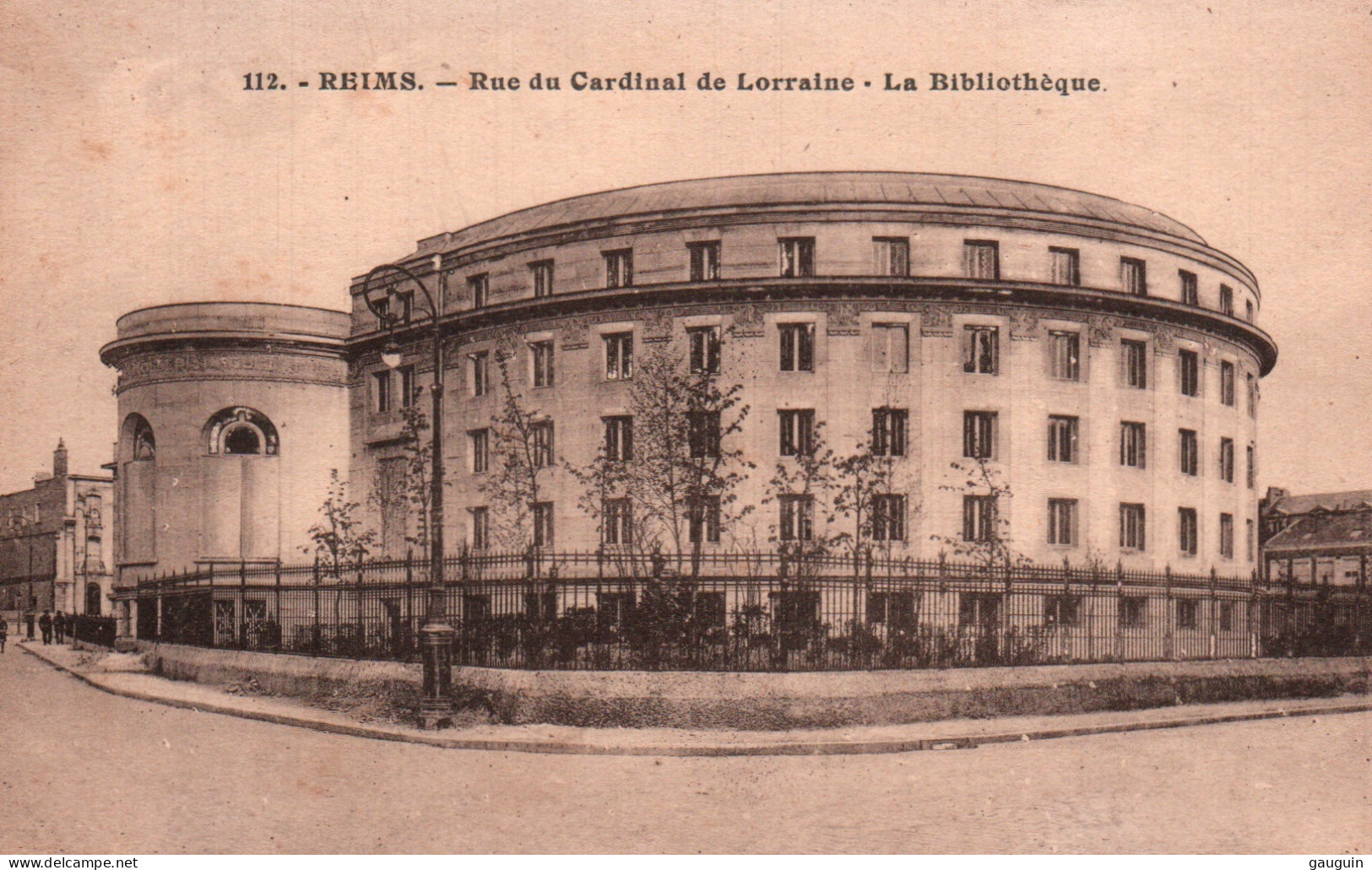 CPA - REIMS - La Bibliothèque Rue Du Cardinal De Lorraine - Edition A.Quentinet - Bibliotecas