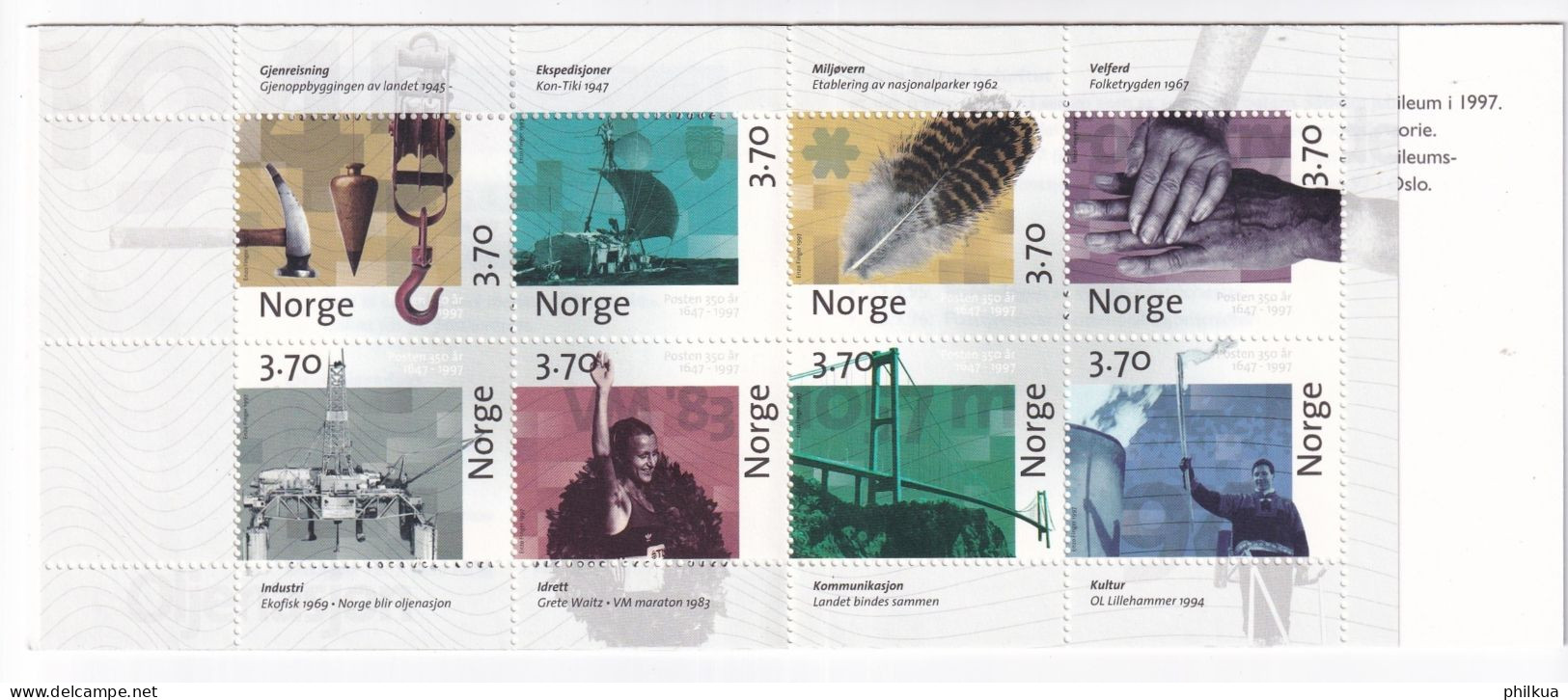 MiNr. 1249 - 1256 Norwegen       1997, 16. April. 350 Jahre Norwegische Post (III) - Postfrisch/**/MNH - Neufs