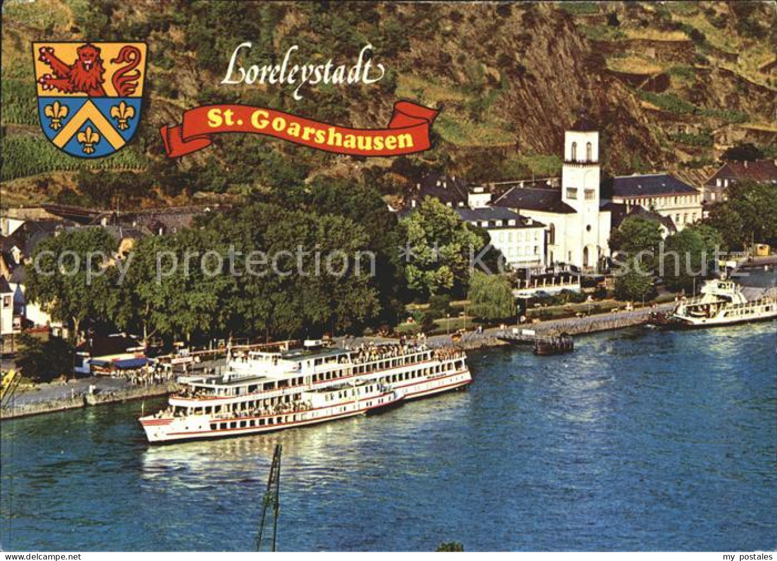 72241862 St Goarshausen Dampfer Hotel Adler  Ehrenthal - Loreley