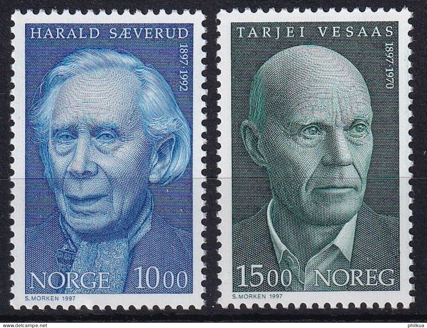 MiNr. 1261 - 1262 Norwegen 1997, 19. Sept. 100. Geburtstag Von Harald Sæverud Und Tarjei Vesaas - Postfrisch/**/MNH - Neufs