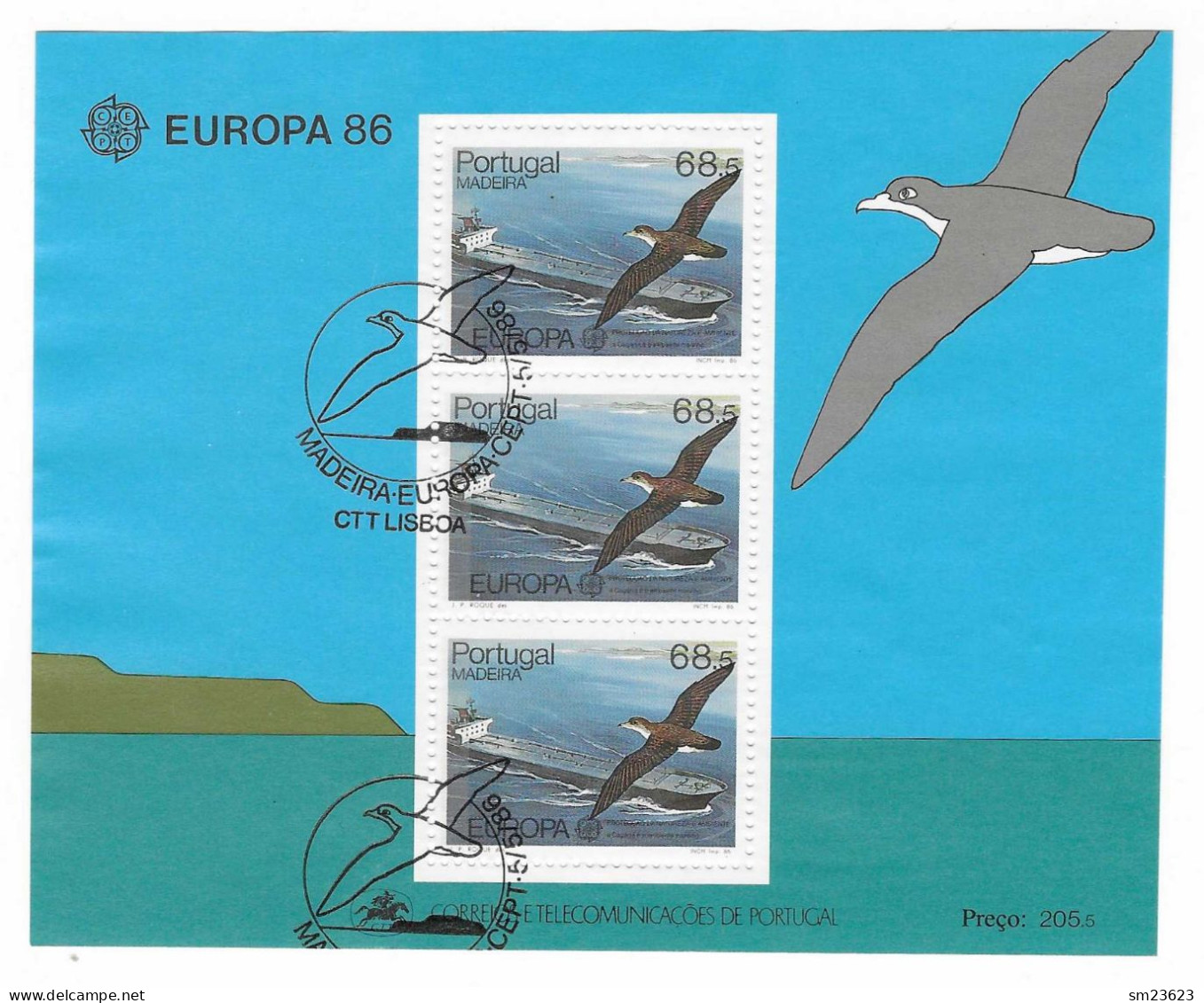 Portugal / Madeira  1986  Mi.Nr. Block 7 (106) , EUROPA CEPT Natur-und Umweltschutz - Gestempelt / Fine Used / (o) - 1986