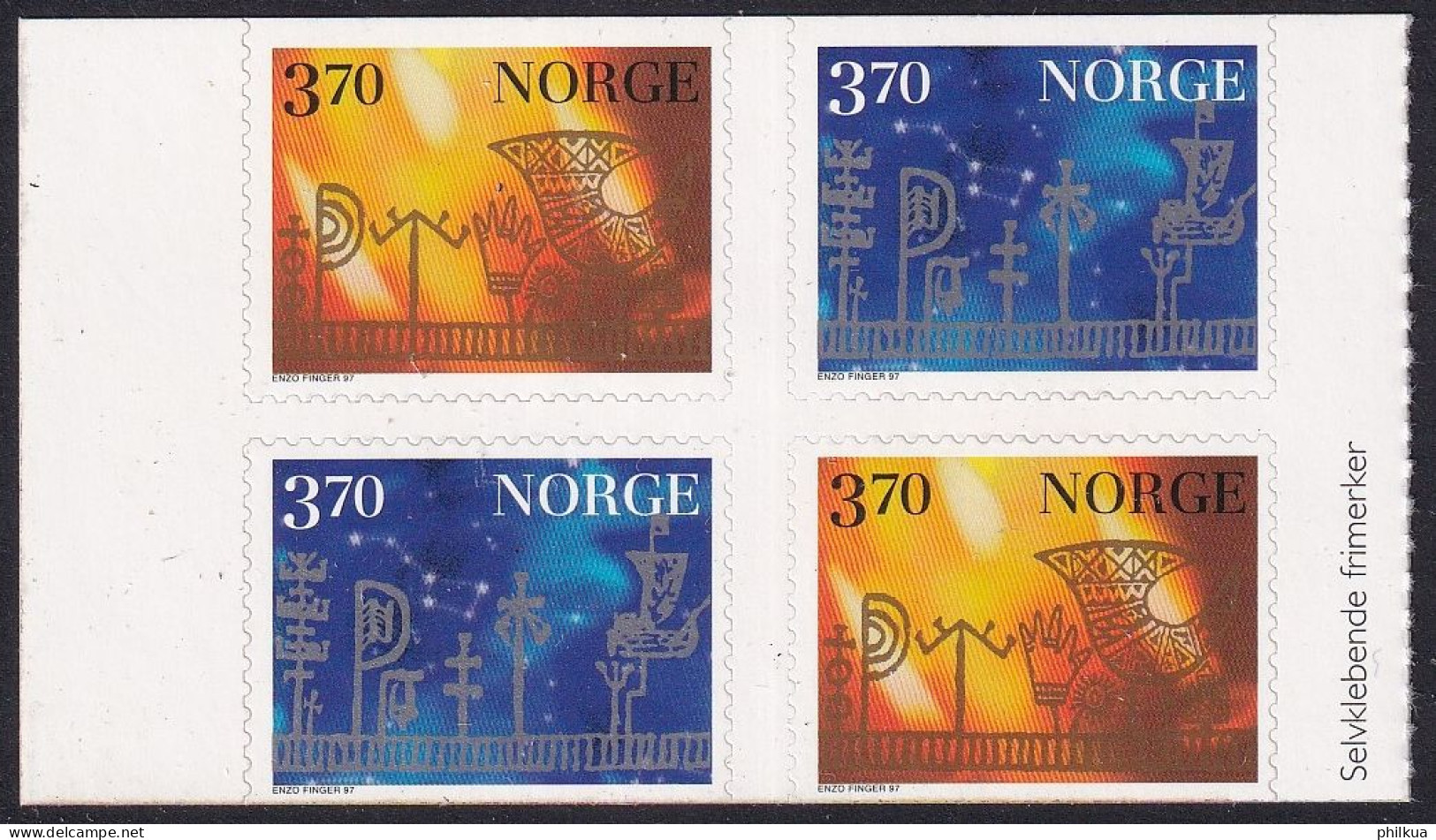 MiNr. 1265 - 1266 Norwegen       1997, 26. Nov. Weihnachten. Odr., Markenheftchen - Postfrisch/**/MNH - Neufs