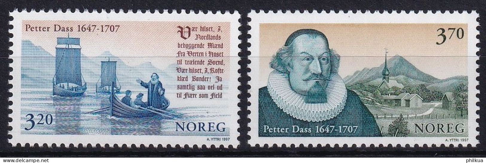 MiNr. 1267 - 1268 Norwegen       1997, 26. Nov. 350. Geburtstag Von Petter Dass - Postfrisch/**/MNH - Neufs