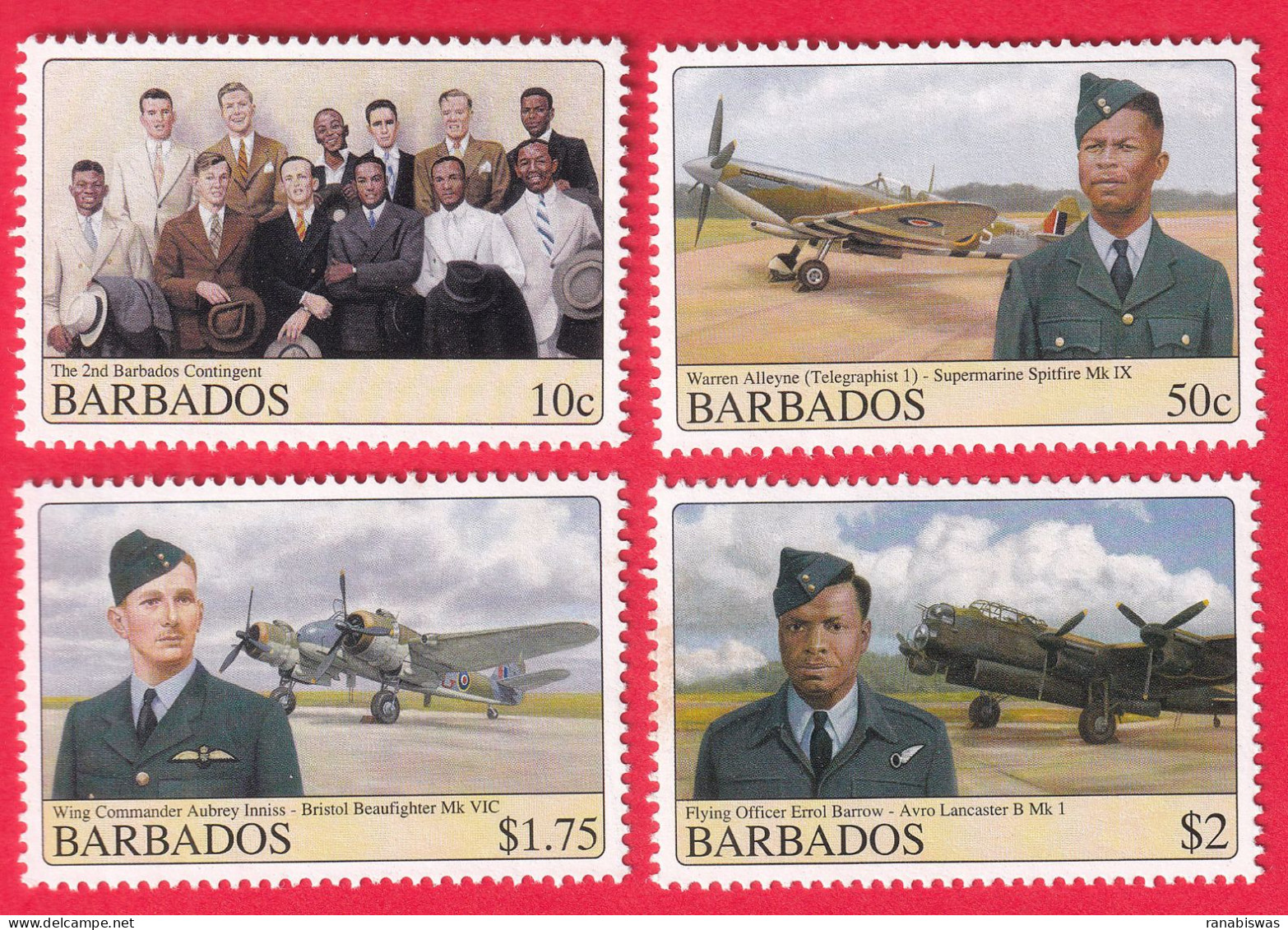 BARBADOS STAMPS, SET OF 4, AIRFORCE, MNH - Barbados (1966-...)