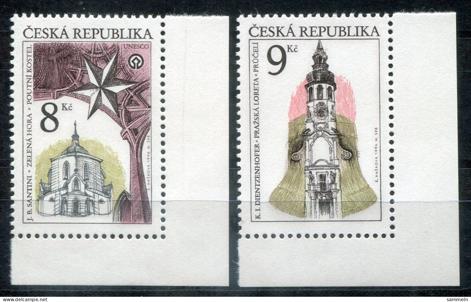 TSCHECHISCHE REPUBLIK 119-120 ER Mnh - Zelená Hora, Prag  - CZECH REPUBLIC / RÉPUBLIQUE TCHÈQUE - Usati