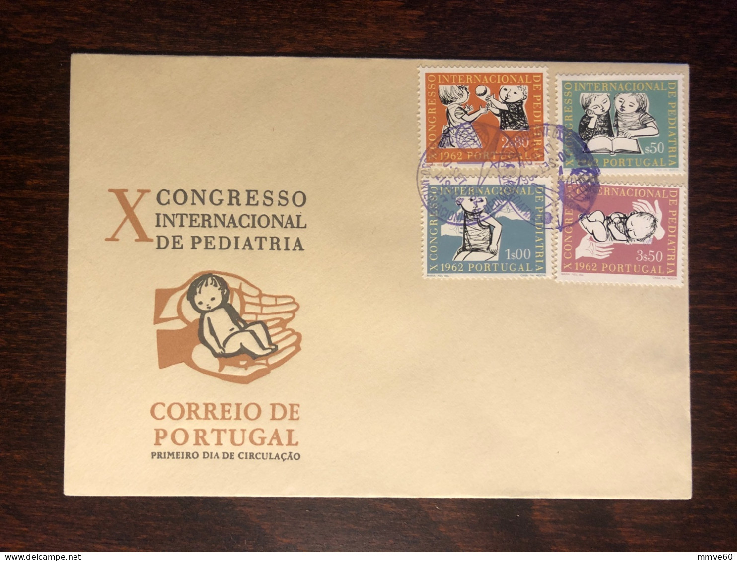 PORTUGAL FDC COVER 1962 YEAR PEDIATRICS PEDIATRIA HEALTH MEDICINE STAMPS - FDC