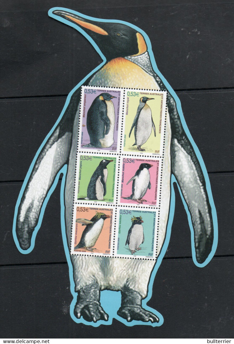 BIRDS - TAAF - 2006 - PENGUINS  SOUVENIR SHEET MINT NEVER HINGED, SG CAT £23.00 - Pinguïns & Vetganzen