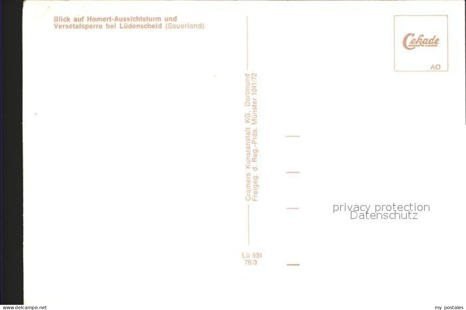 72240284 Luedenscheid Homert Aussichtsturm Versetalsperre Naturpark Fliegeraufna - Luedenscheid