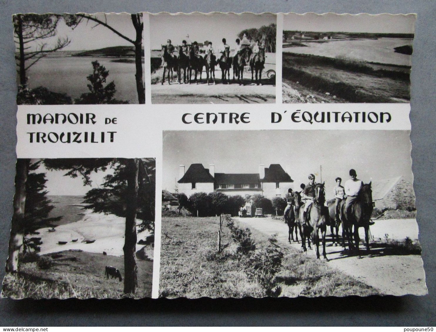 CP 29 Finistère TREGLONOU Entre Lannilis Et Ploudalmézeau - Le Centre D'équitation Du Manoir De TROUZILIT, Chevaux 1969 - Ploudalmézeau