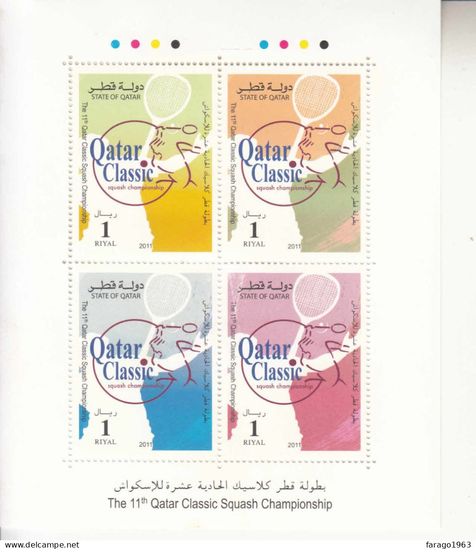 2011 Qatar Classic Squash Championship Souvenir Sheet MNH - Qatar