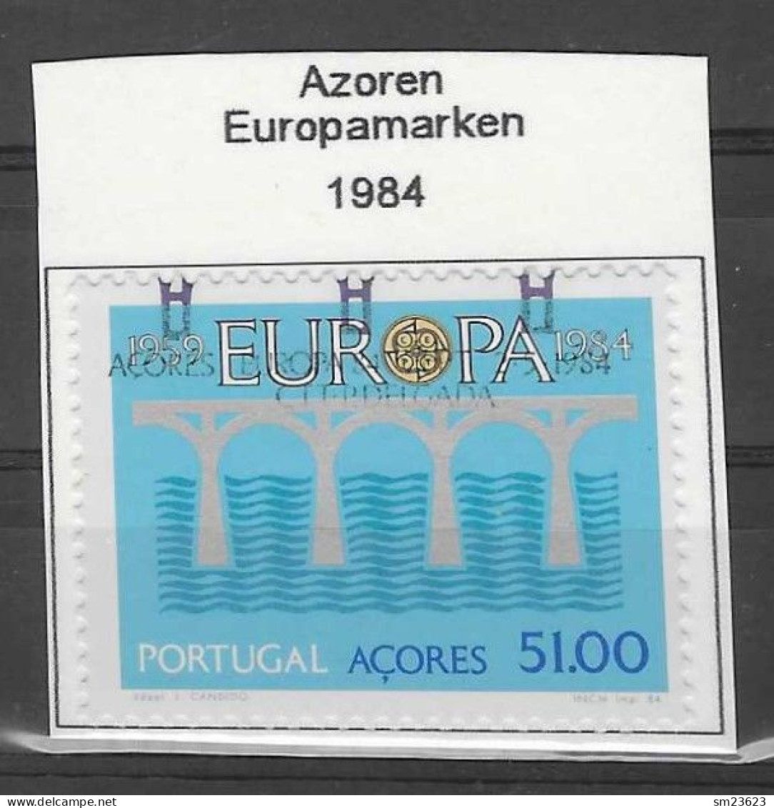 Portugal / Acores 1984  Mi.Nr. Block 5 (364) , Europa CEPT Brücken , Gestempelt / Fine Used / (o) - 1984