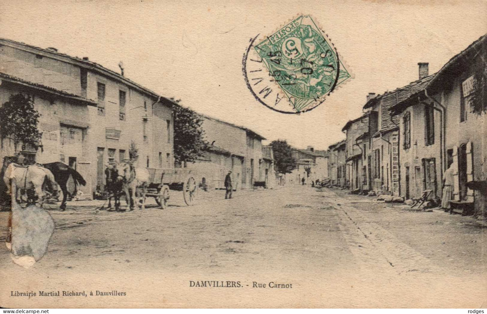 55 , Cpa  DAMVILLERS , Rue Carnot (11301) - Damvillers