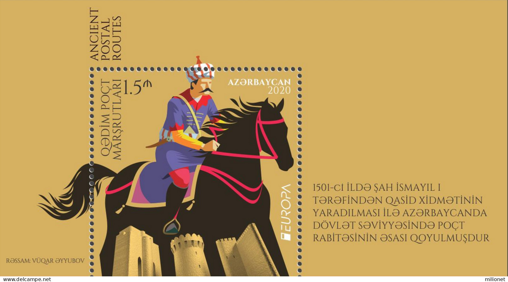 SALE!!! AZERBAYAN AZERBAIJAN AZERBAÏDJAN ASERBAIDSCHAN 2020 EUROPA CEPT Ancient Postal Routes Souvenir Sheet MNH ** - 2020