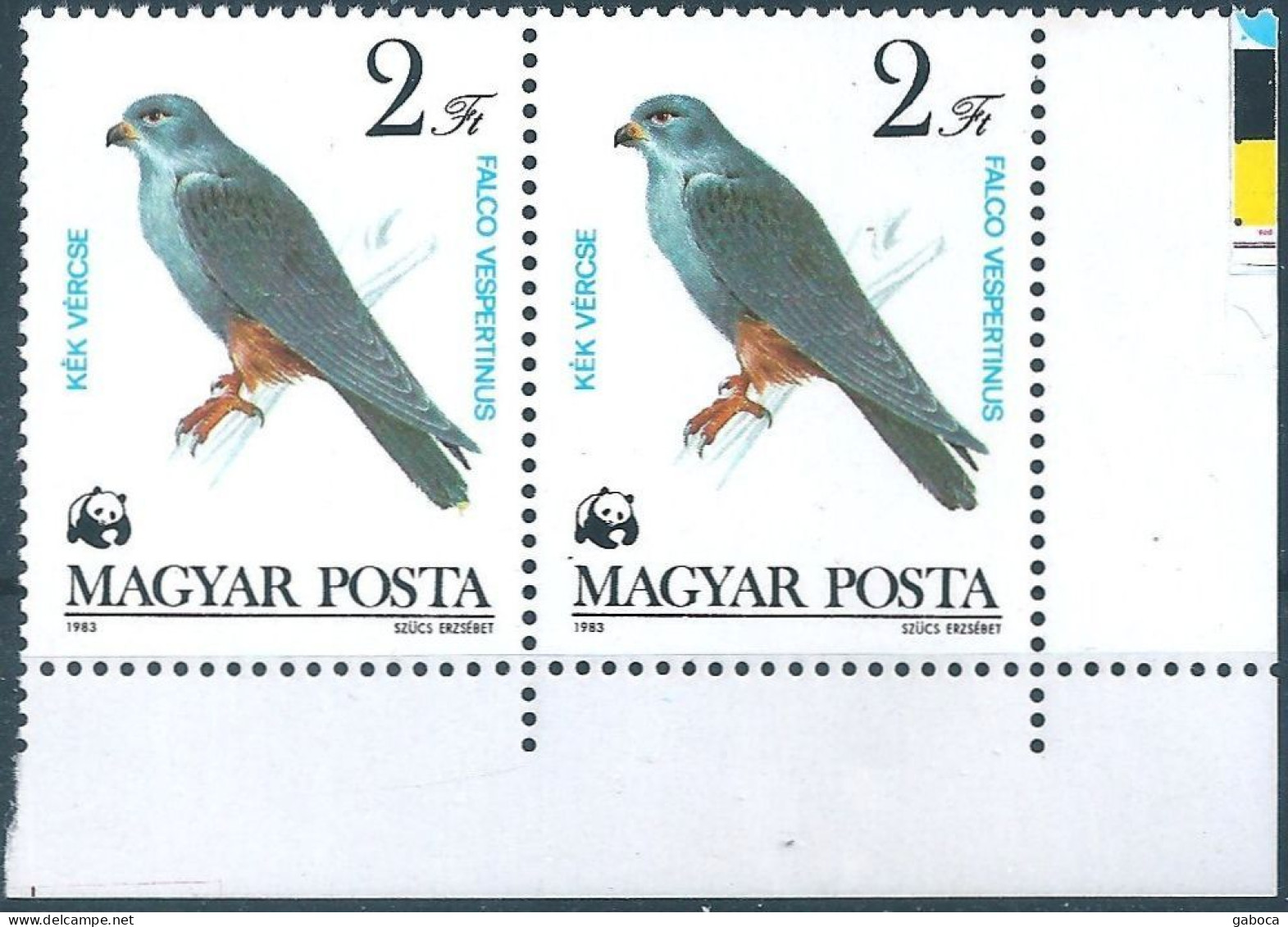 C5816 Hungary Animal Bird-of-Prey WWF Pair MNH RARE - Adler & Greifvögel