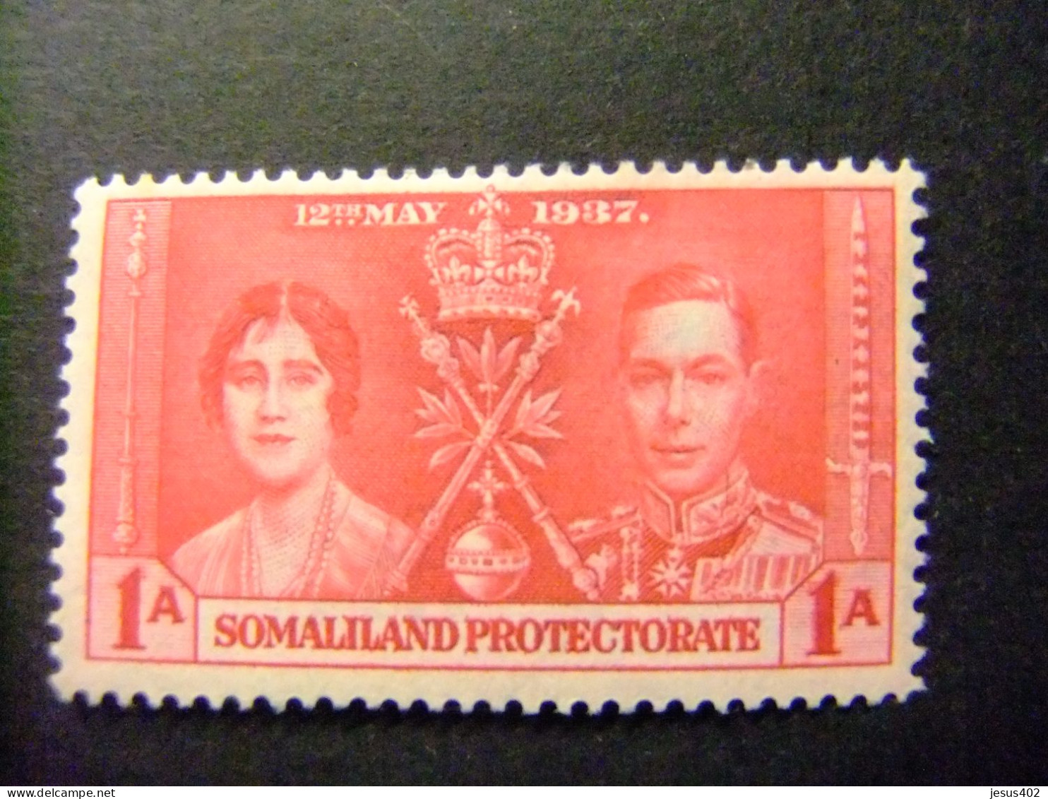 51 SOMALILAND 1937 CORONACION ISABEL I Y GEORGE VI  YVERT 73 * MH / SG 90 * MH - Somaliland (Protettorato ...-1959)