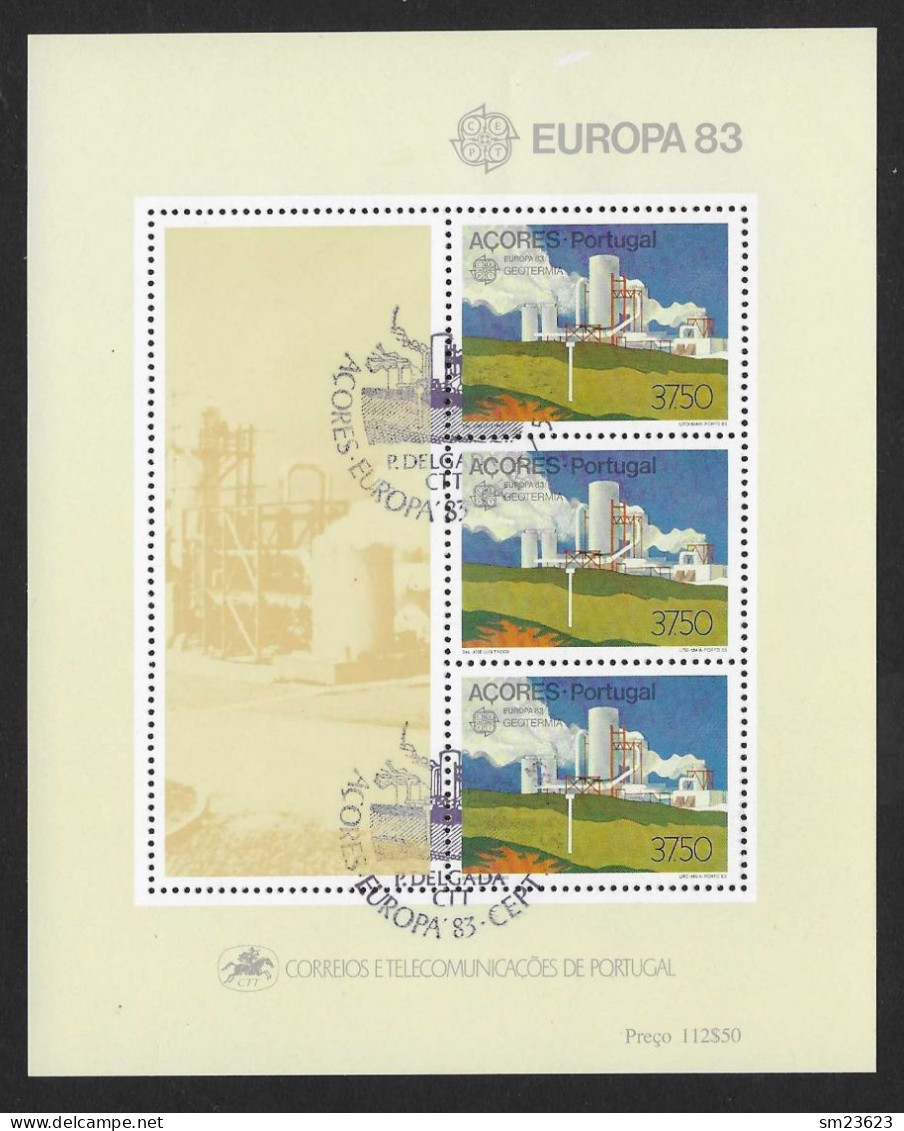 Portugal / Azoren 1983 Mi.Nr. Bl 4(356) , EUROPA CEPT Große Werke Des Menschlichen Geistes -gestempelt / Fine Used / (o) - 1983