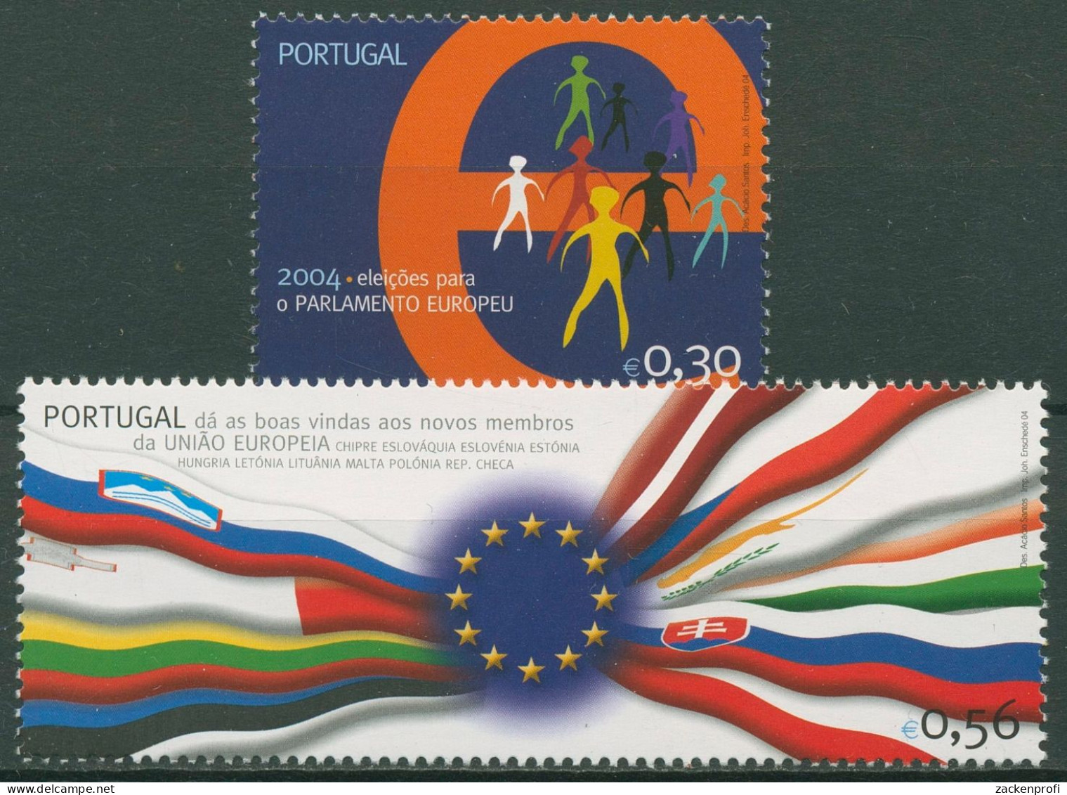 Portugal 2004 Europäisches Parlament EU Flaggen 2816/17 Postfrisch - Ongebruikt