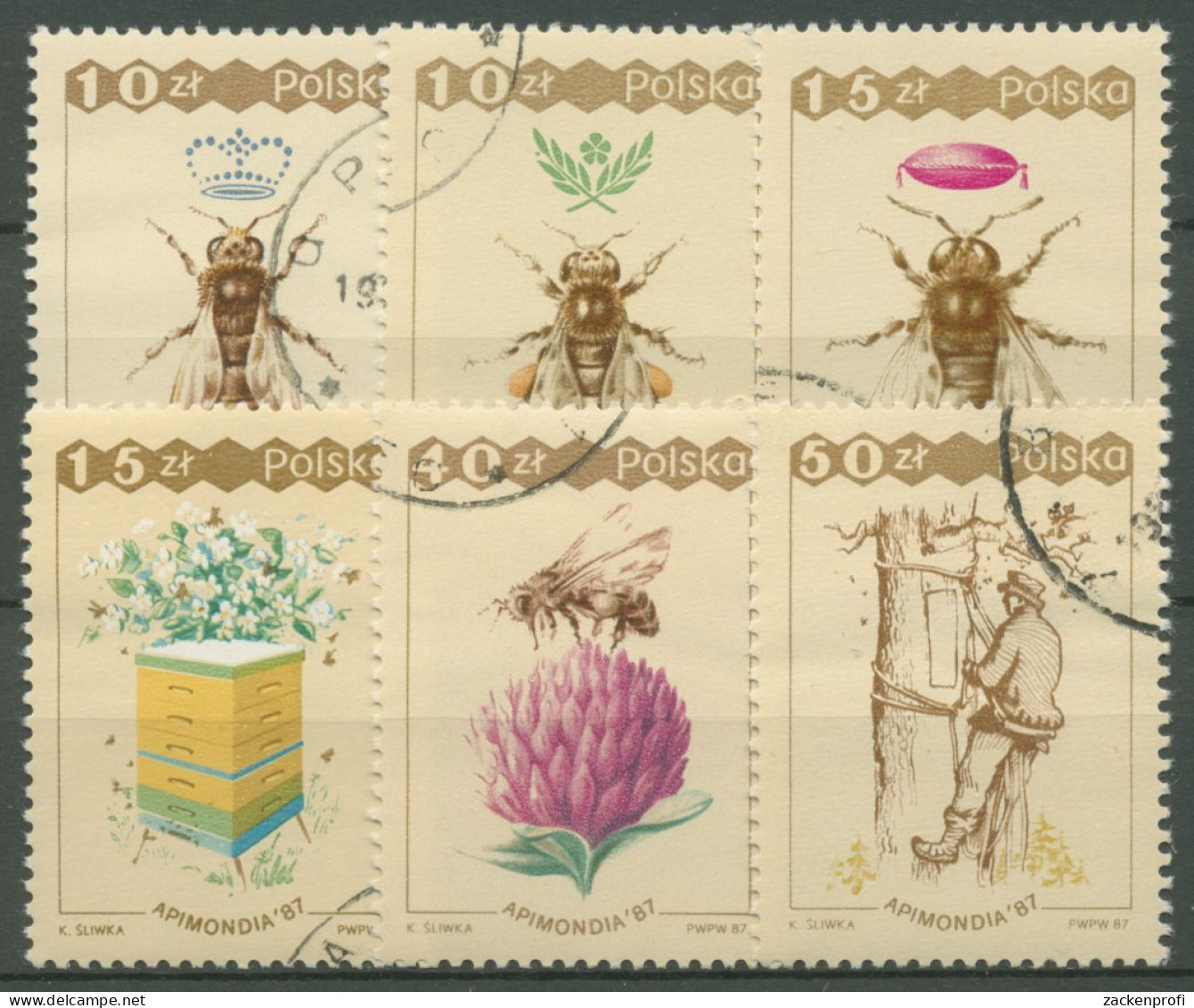 Polen 1987 APIMONDIA Bienenzucht Imkerei 3106/11 Gestempelt - Gebraucht