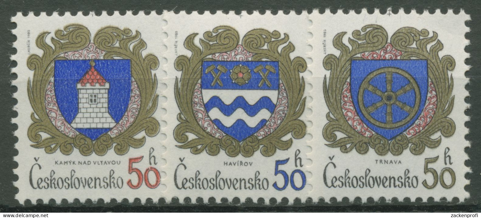 Tschechoslowakei 1985 Wappen Stadtwappen 2797/99 Postfrisch - Neufs